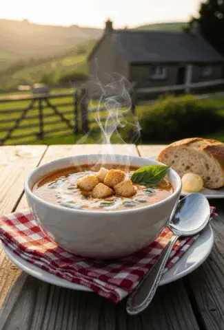 Cream of Baby Chard Soup with Bacon Spam