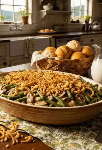 Easy Green Bean Casserole with Roasted Almonds