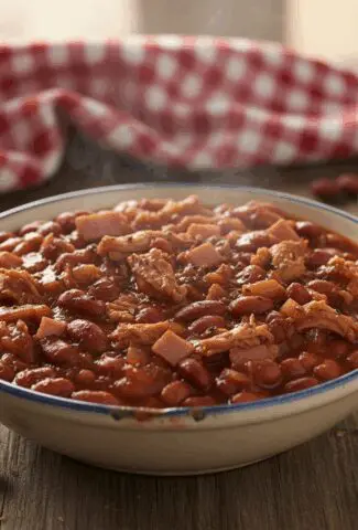Campbell’s-Style Pork and Beans with Shredded Pork & Ham