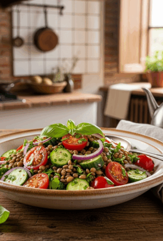 Quick Cold Lentil Salad