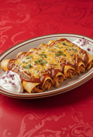 Easy Chicken & Cheese Enchiladas