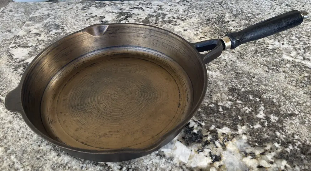 Cast Iron Pan After Cleaning & Seasoning