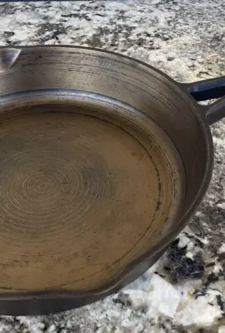 Cast Iron Pan After Cleaning & Seasoning
