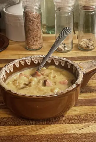 Ham and Polska Kielbasa Potato Soup