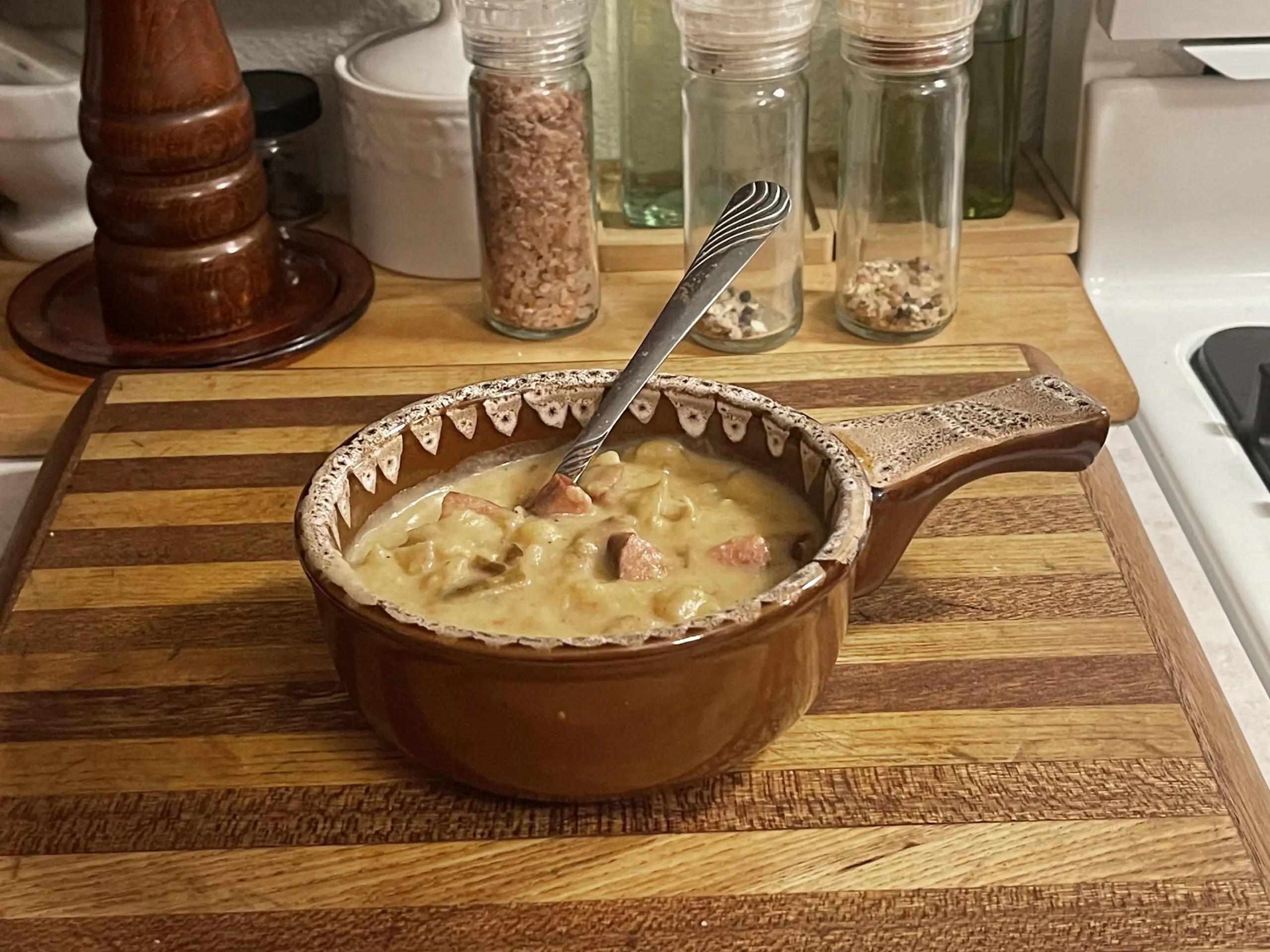 Ham and Polska Kielbasa Potato Soup