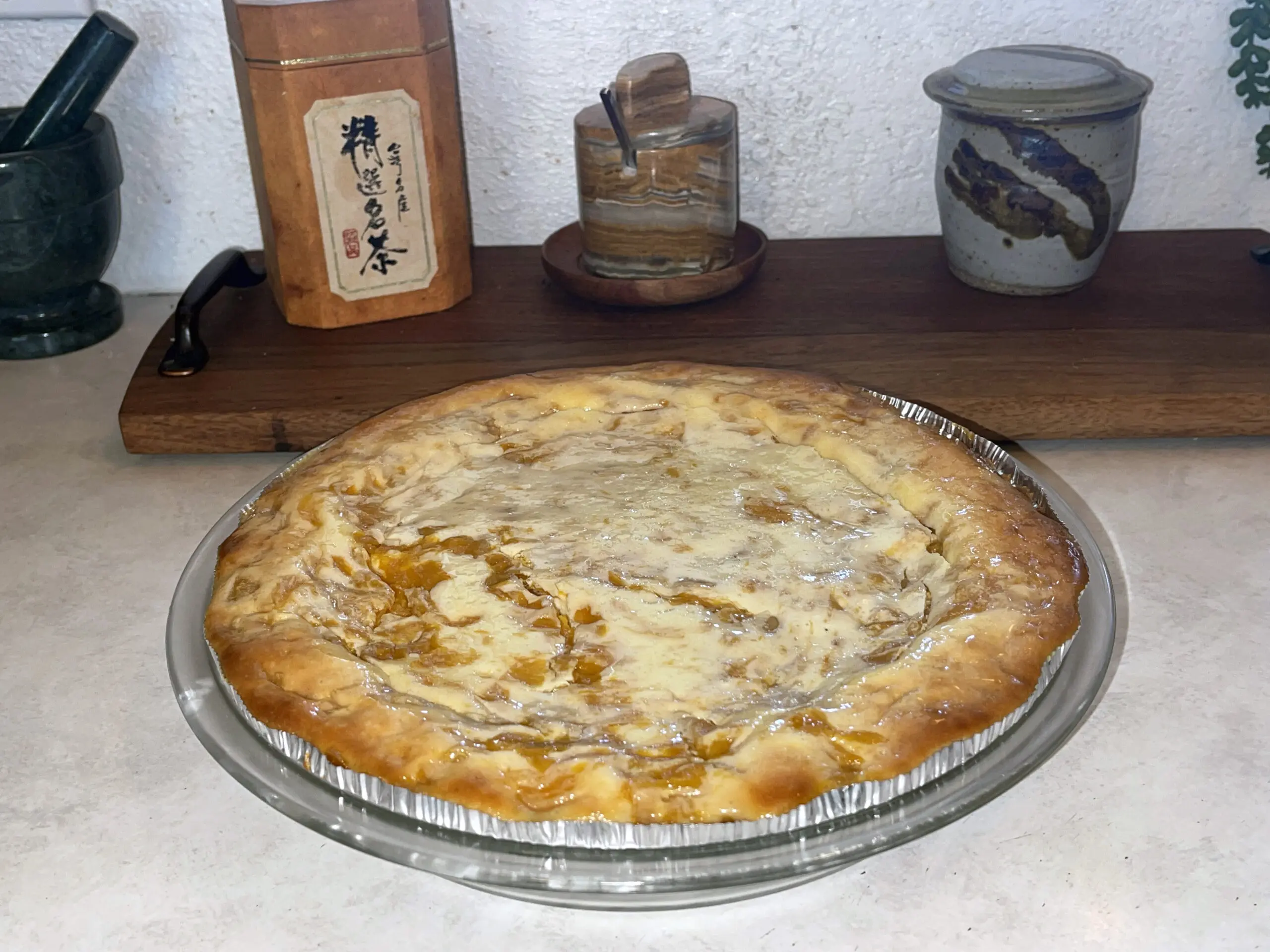 Mango Swirl Cheesecake in 6oz Pre-Made Graham Cracker Crusts
