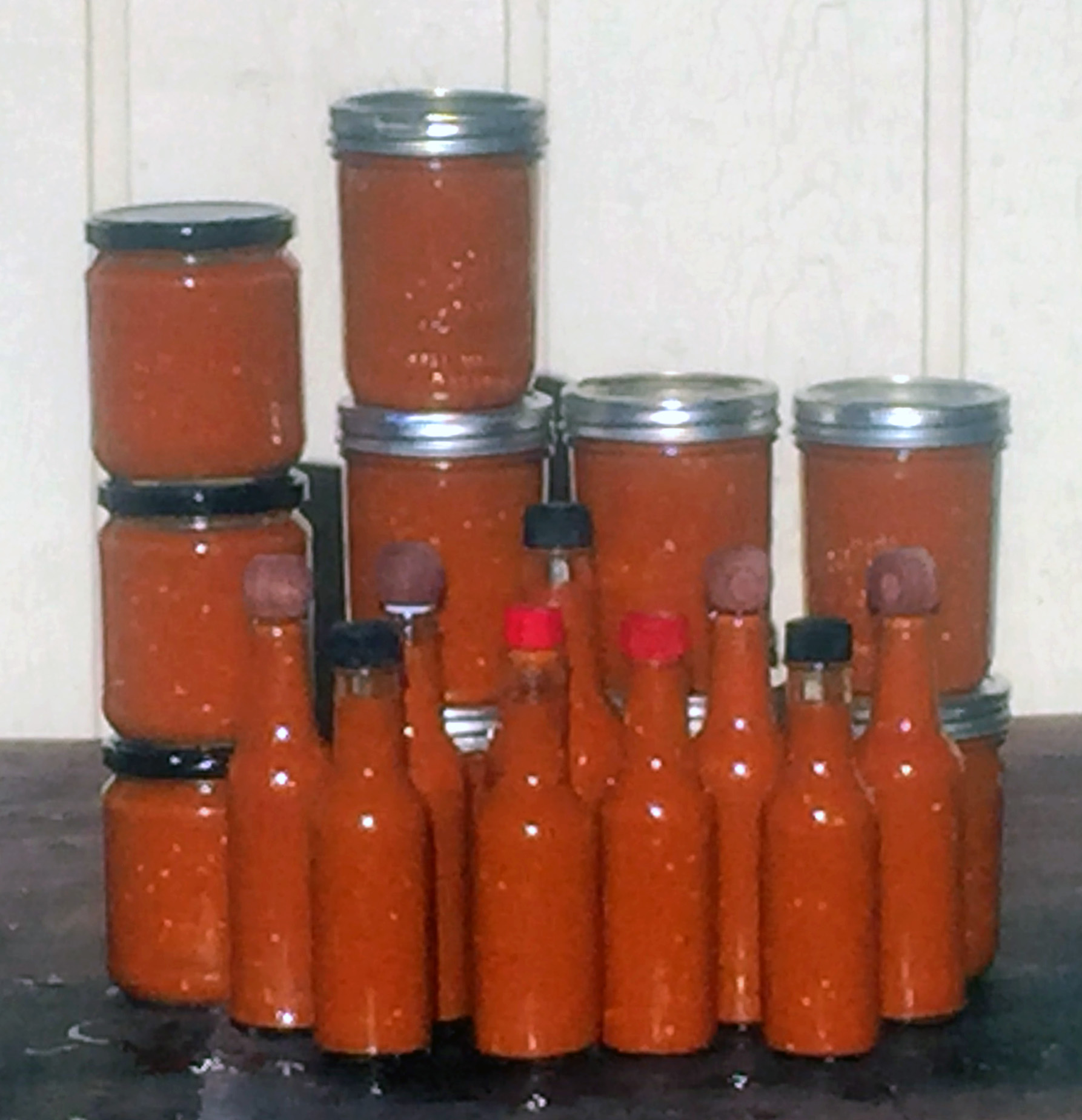 Jars of Hot Sauce