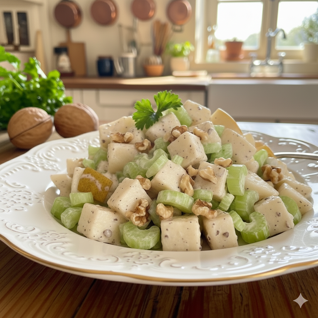 Pear Waldorf Salad with Miracle Whip