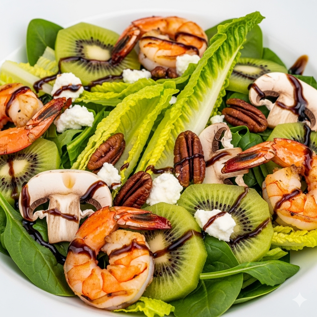Grilled Shrimp & Kiwi Salad