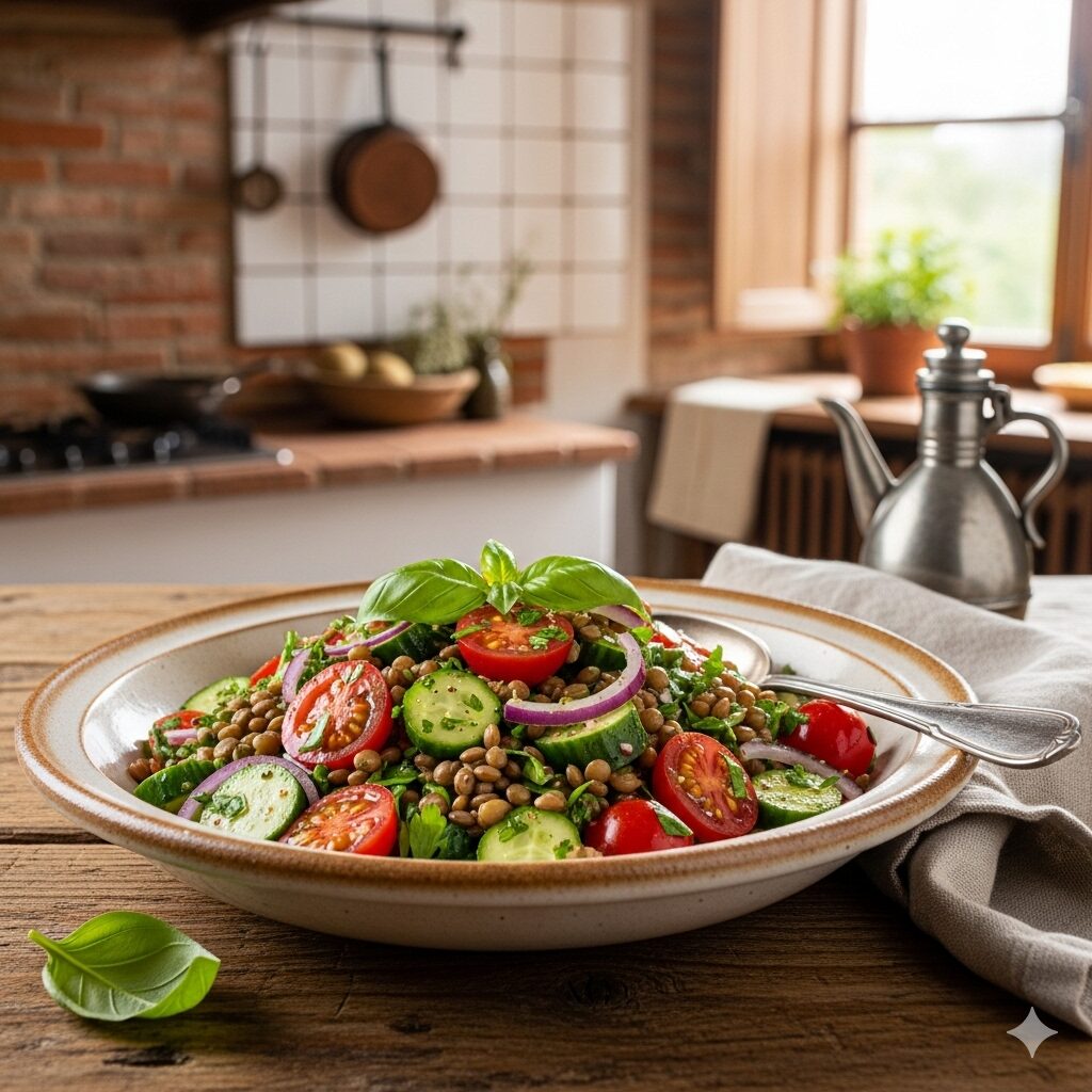 Quick Cold Lentil Salad