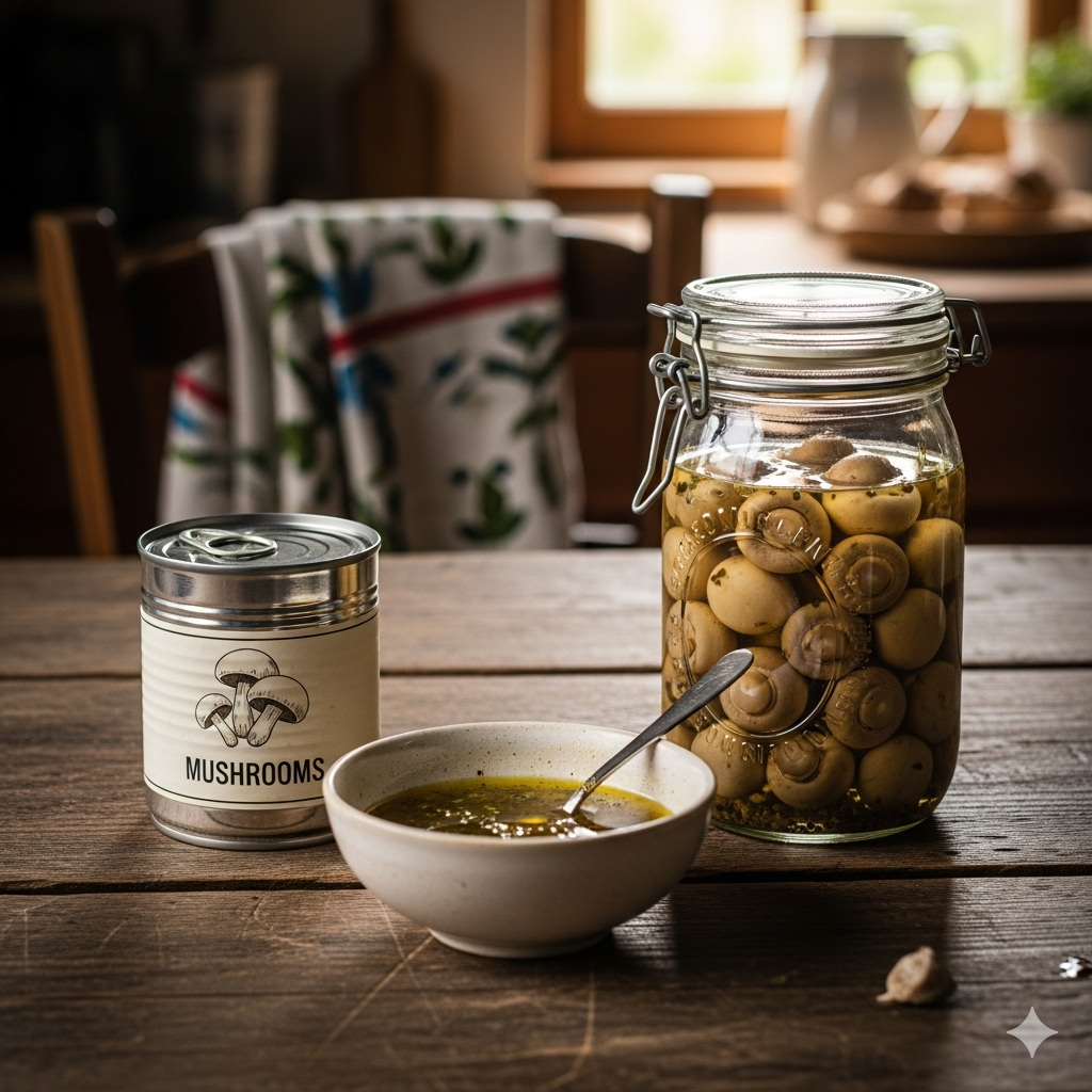 Quick-Pickled Mushrooms with Vinaigrette