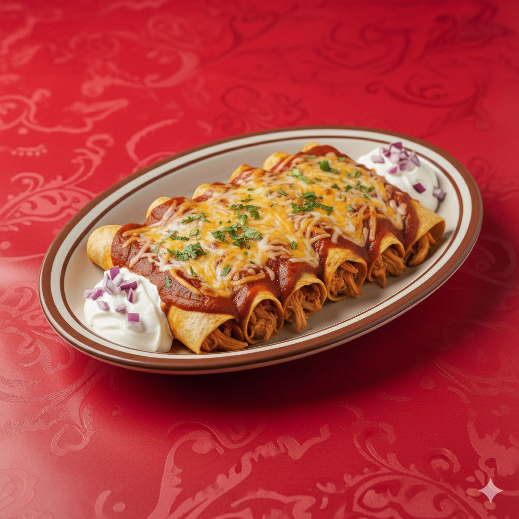 Easy Chicken & Cheese Enchiladas