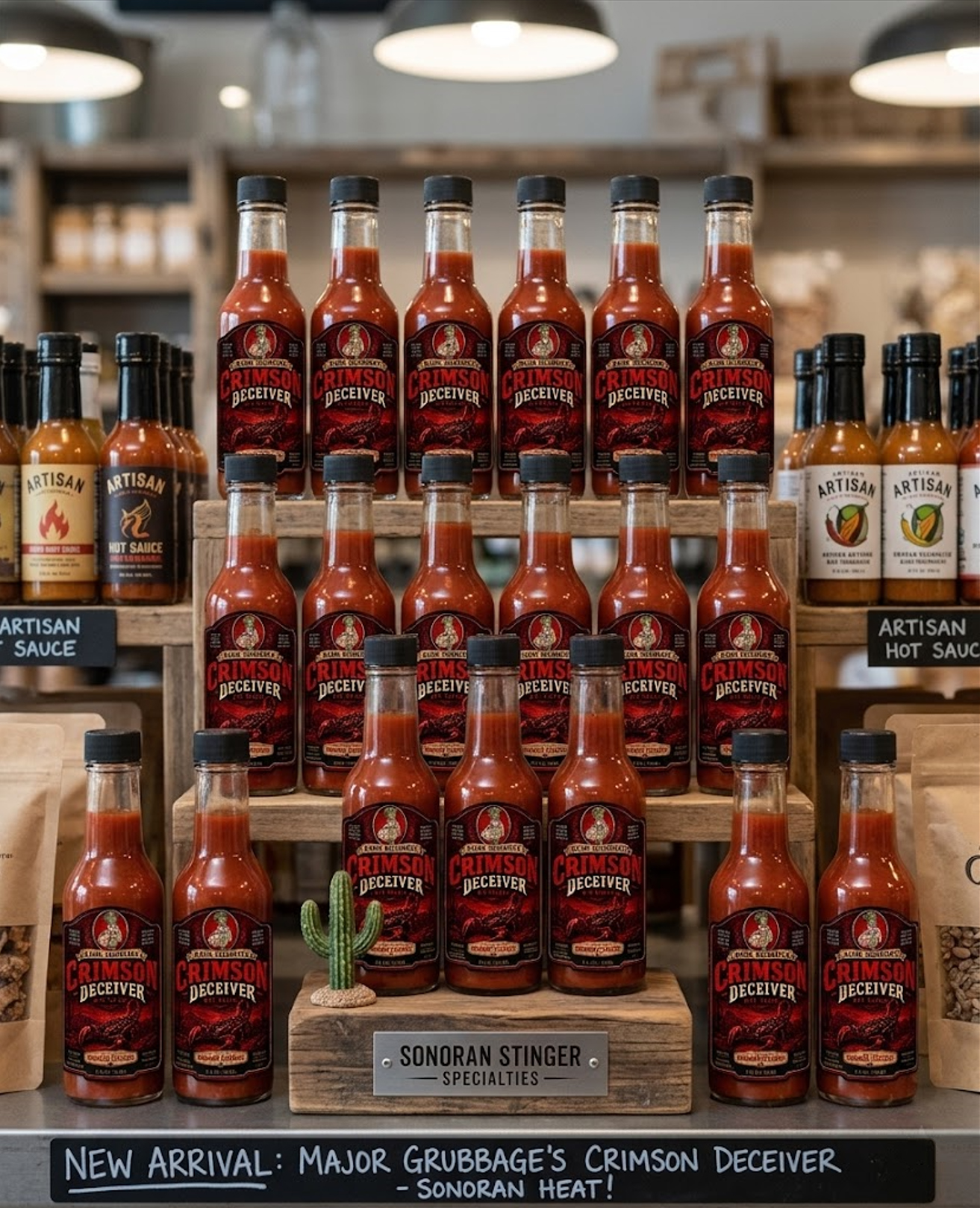 Major Grubbage's Crimson Deceiver Hot Sauce v1.0 on Display