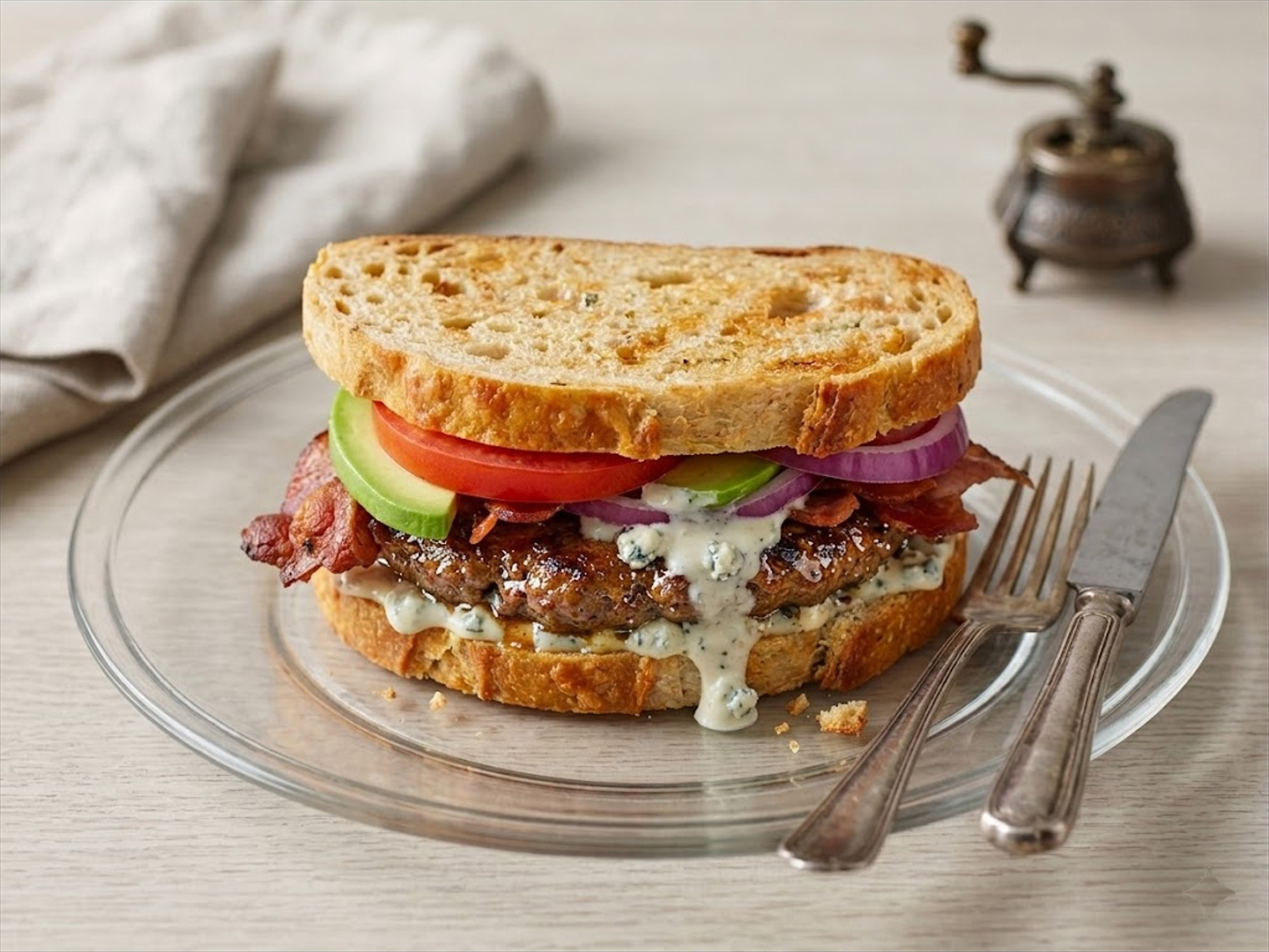 Blue Cheese Burger on Sourdough