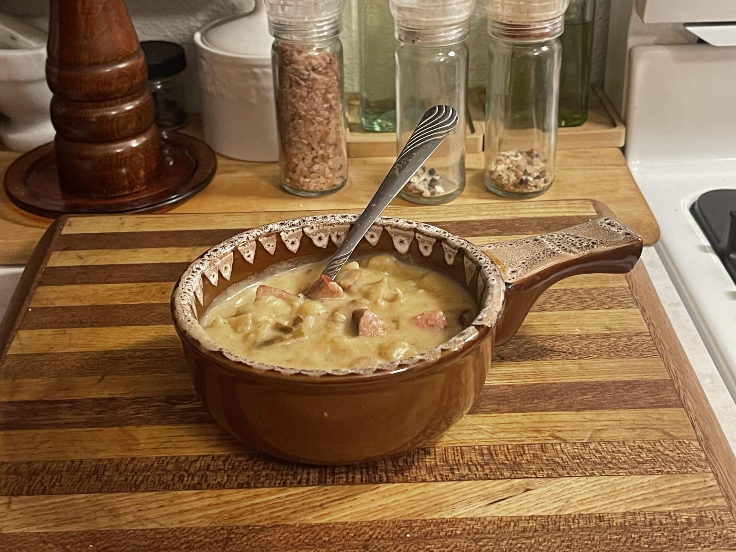 Ham and Polska Kielbasa Potato Soup